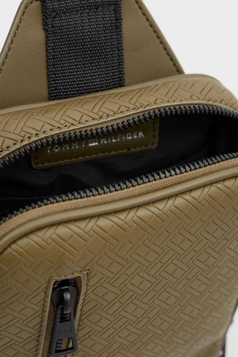 Мужская оливковая сумка EMBOSSED 5