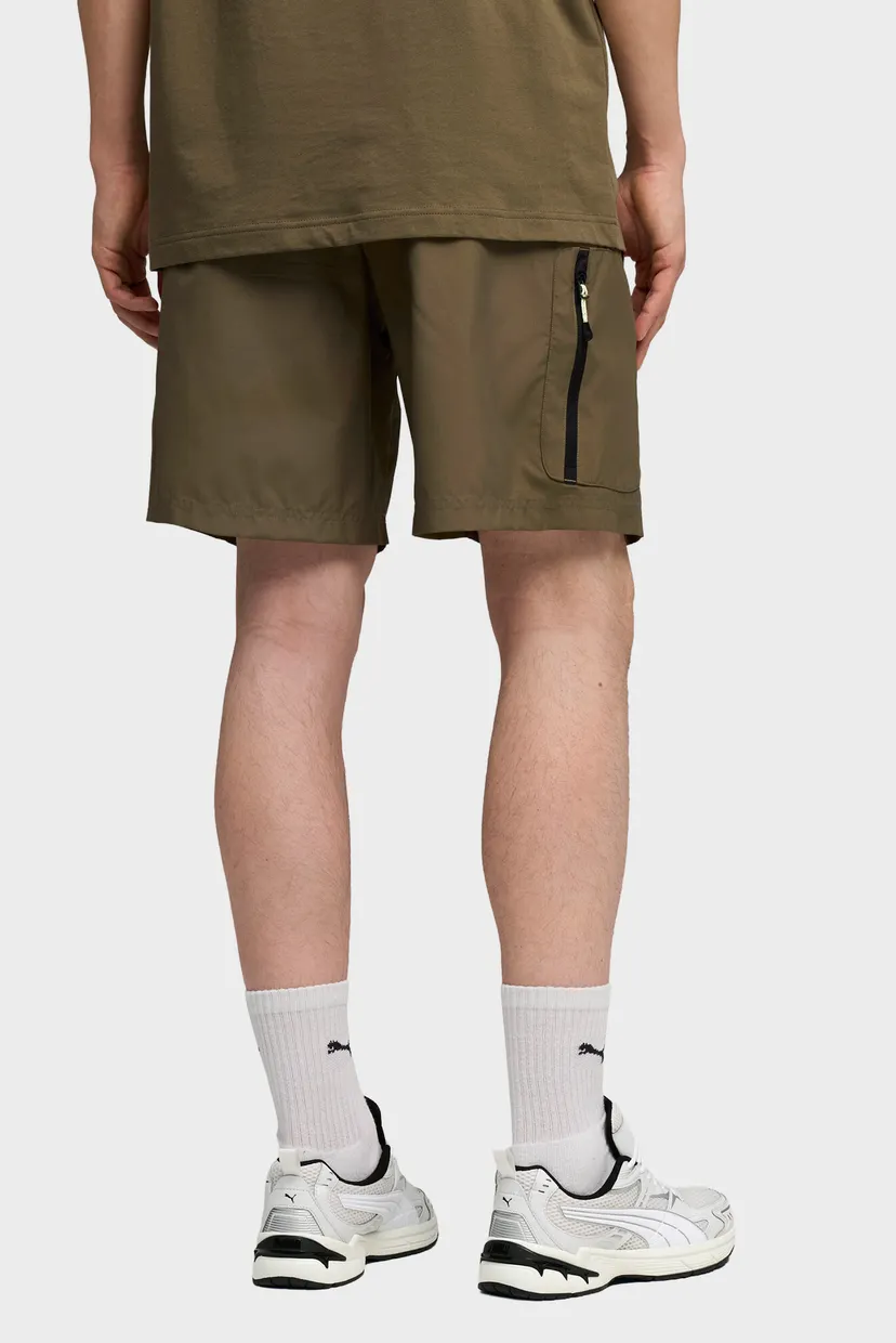 Мужские оливковые шорты PUMATECH Woven Cargo Shorts Men 3