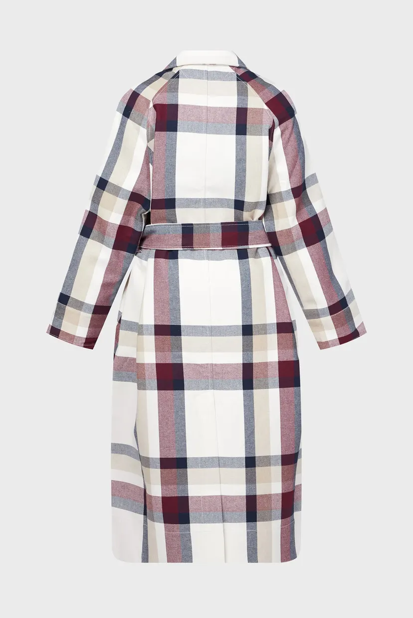 Жіноче картате пальто COTTON BLEND CHECK MAC 8
