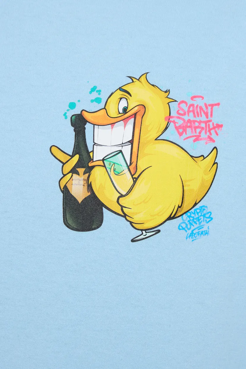 Мужская голубая футболка Saint Barth x Crypto Puppets 3