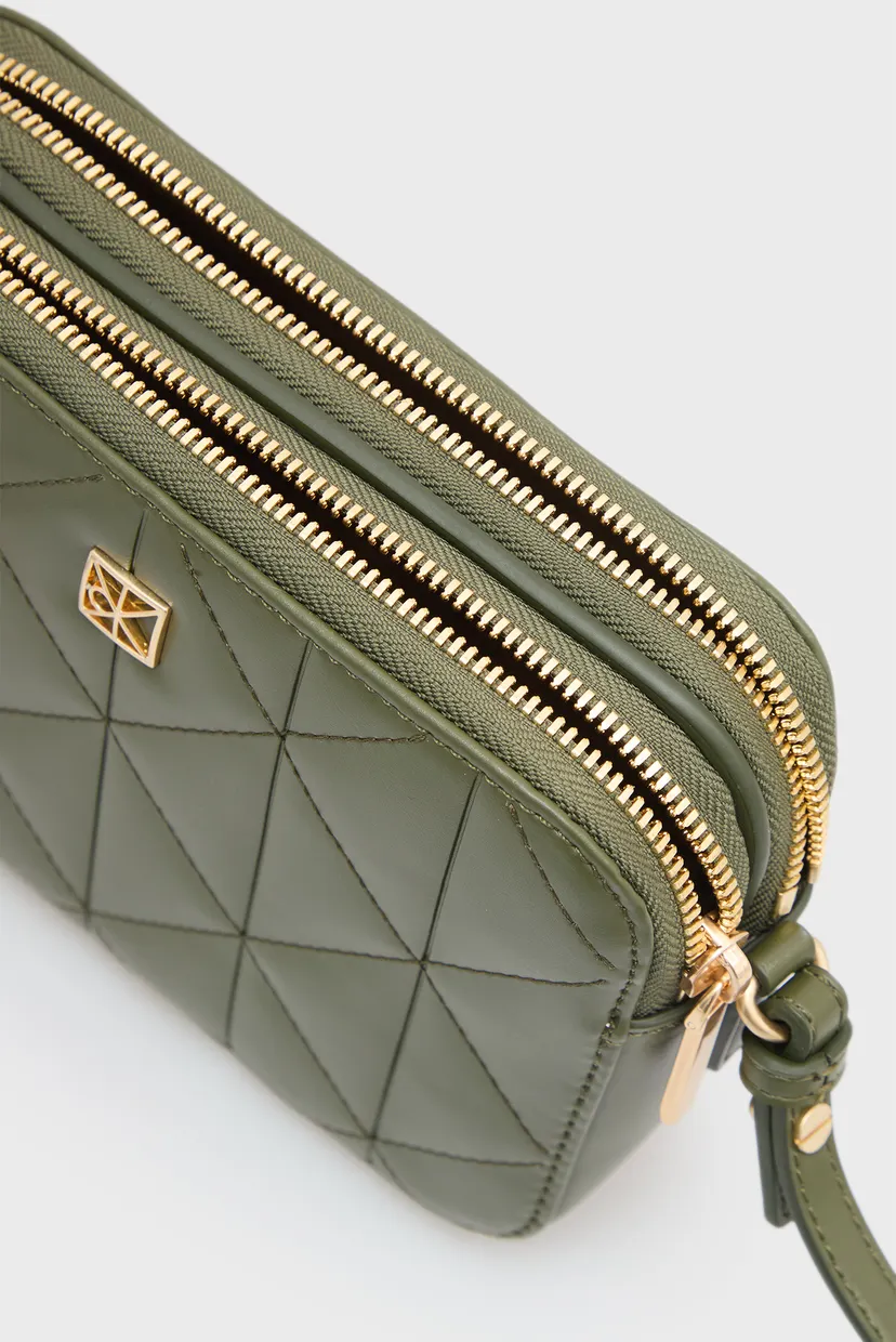 Женская оливковая сумка QUILTED 5