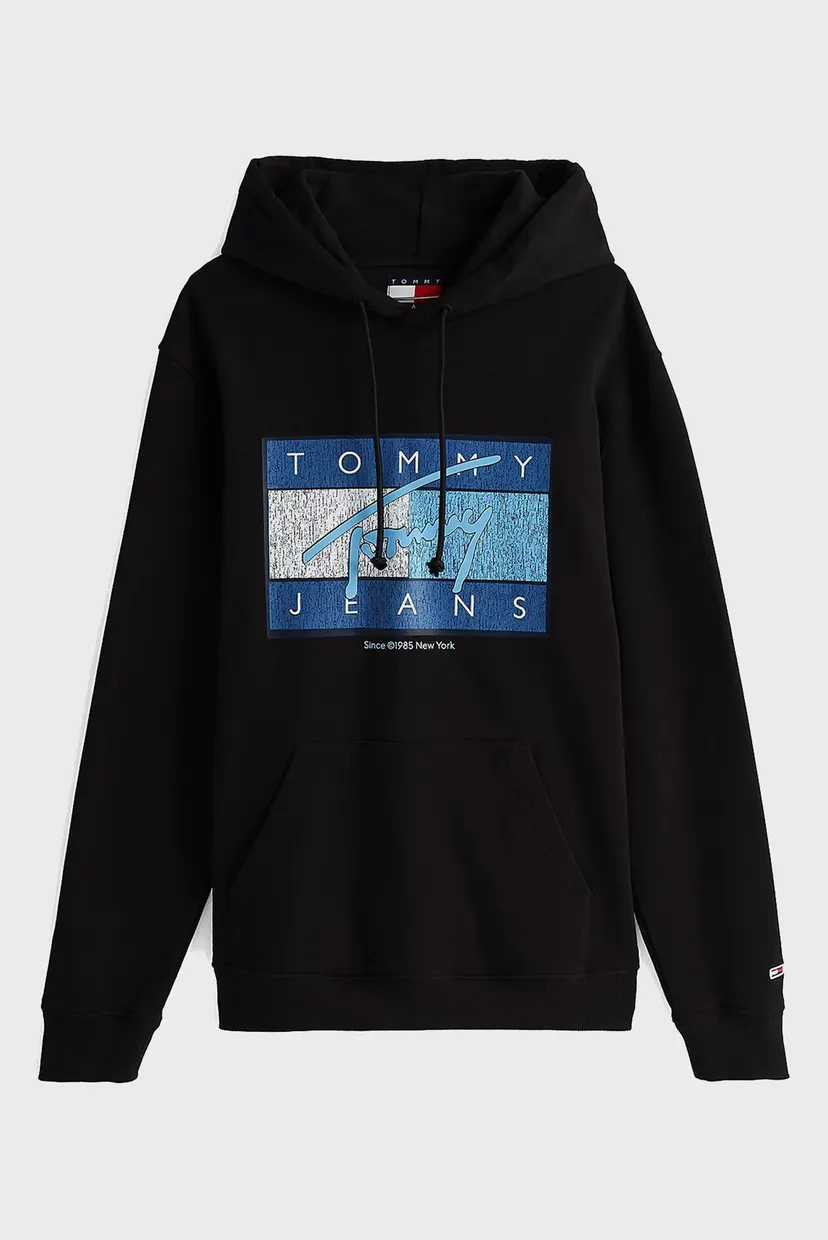 Мужское черное худи TJM REG DNA FLAG TWIST HOOD EXT 5