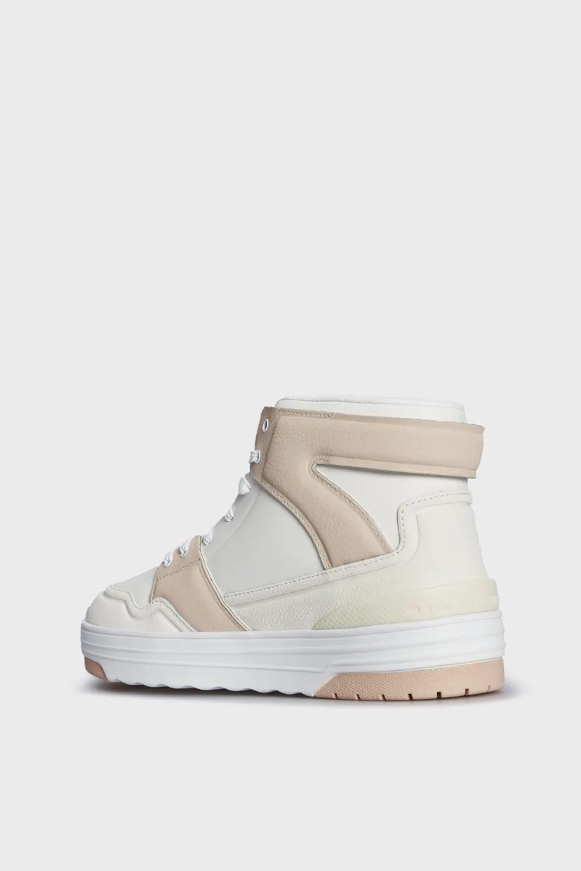 Жіночі бежеві шкіряні кросівки TH HI BASKET SNEAKER 5