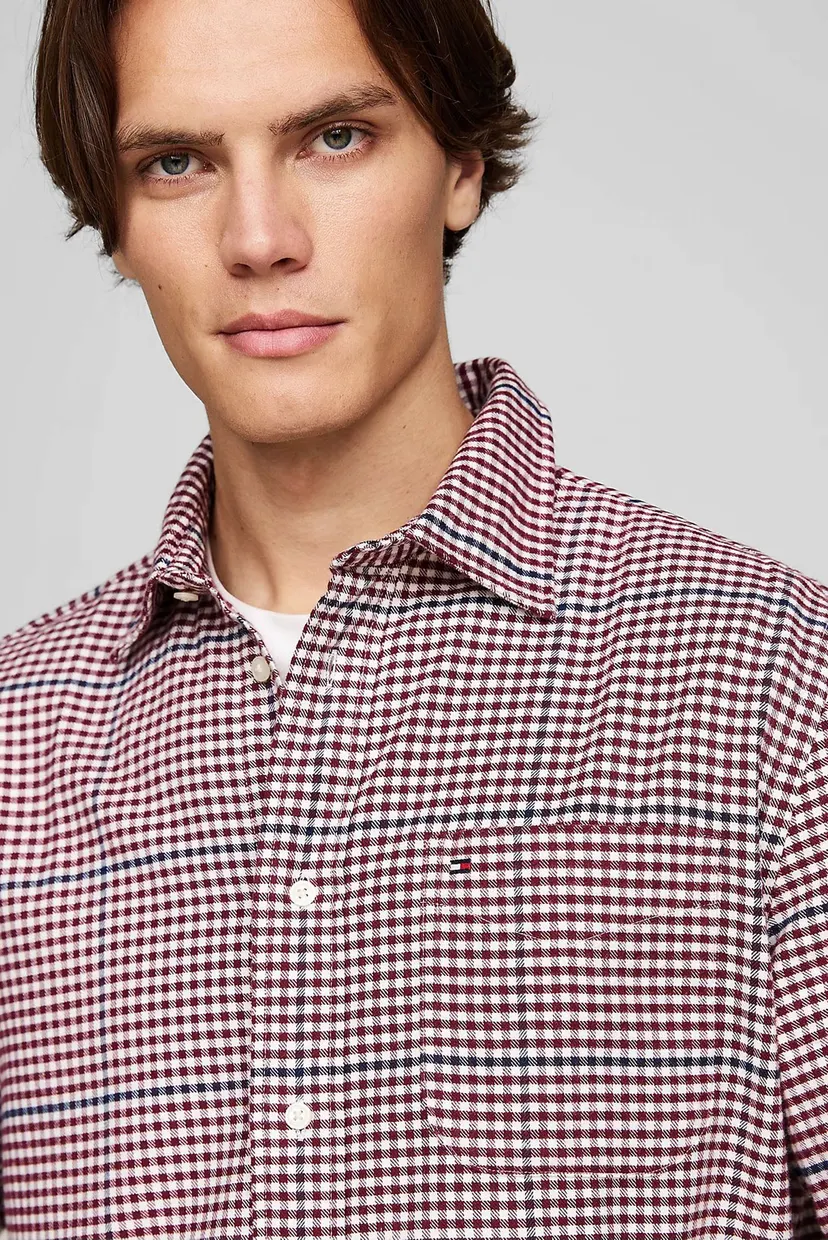 Мужская рубашка в клетку BRUSHED GINGHAM OVERCHECK 4