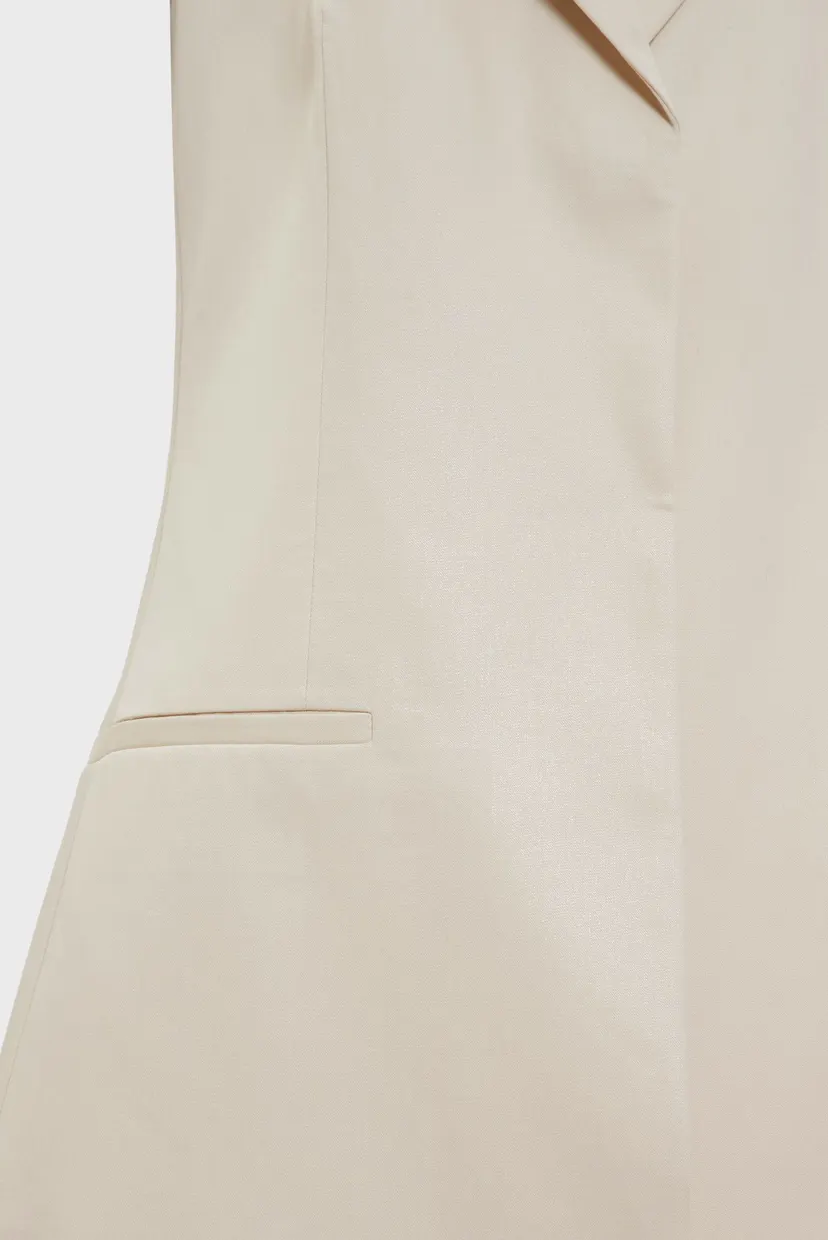 Жіночий бежевий жилет COTTON BLEND OPEN BACK 5