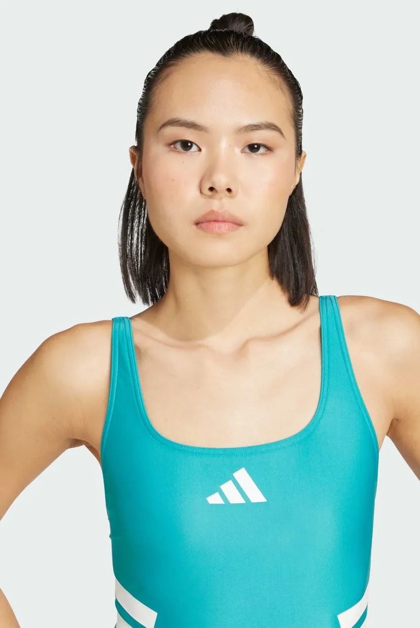 Женский бирюзовый купальник 3-Stripes U-back 4