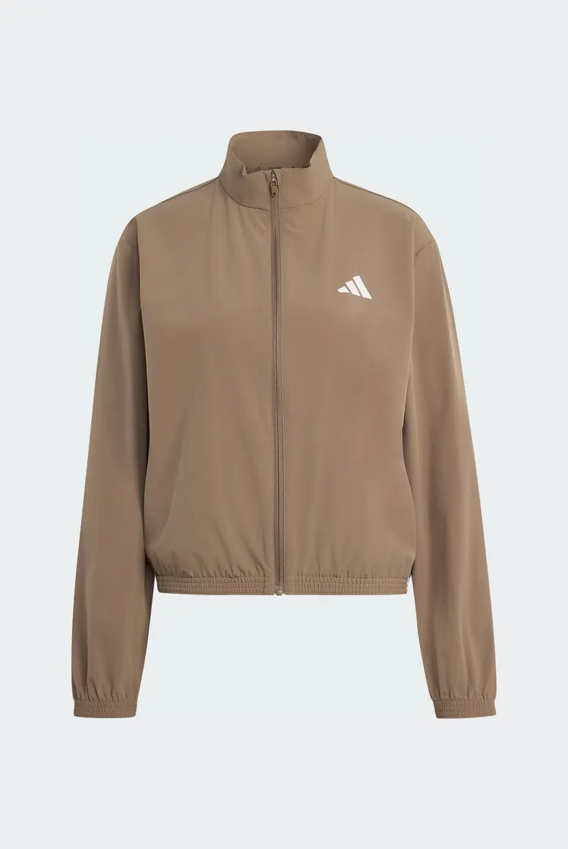 Жіноча бежева вітровка Train Essentials 3-Stripes Woven Warm-Up Jack 6