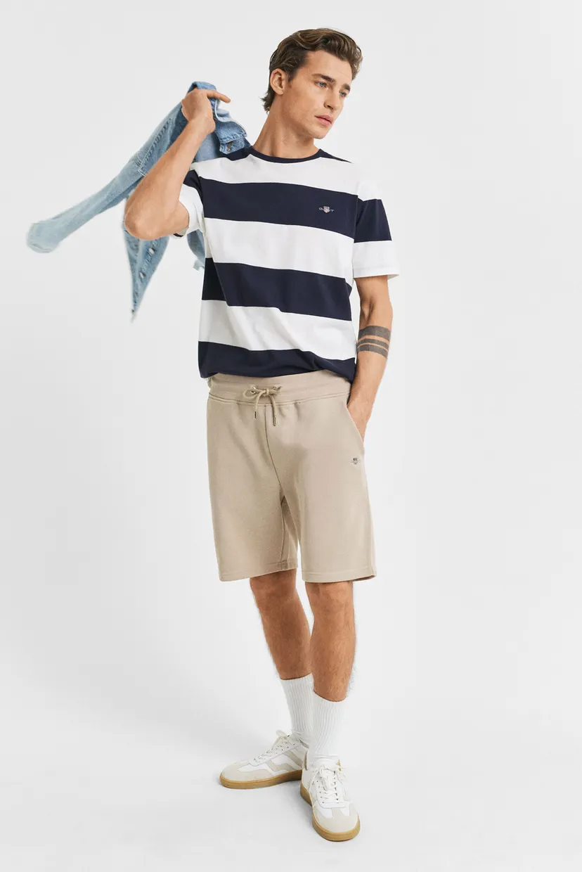 Чоловічі бежеві шорти REG SHIELD SWEAT SHORTS 4