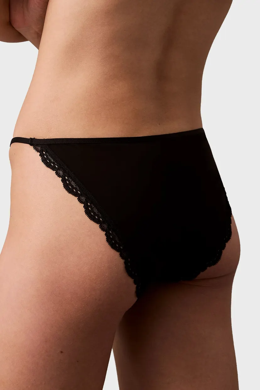 Жіночі чорні трусики STRING BIKINI 6