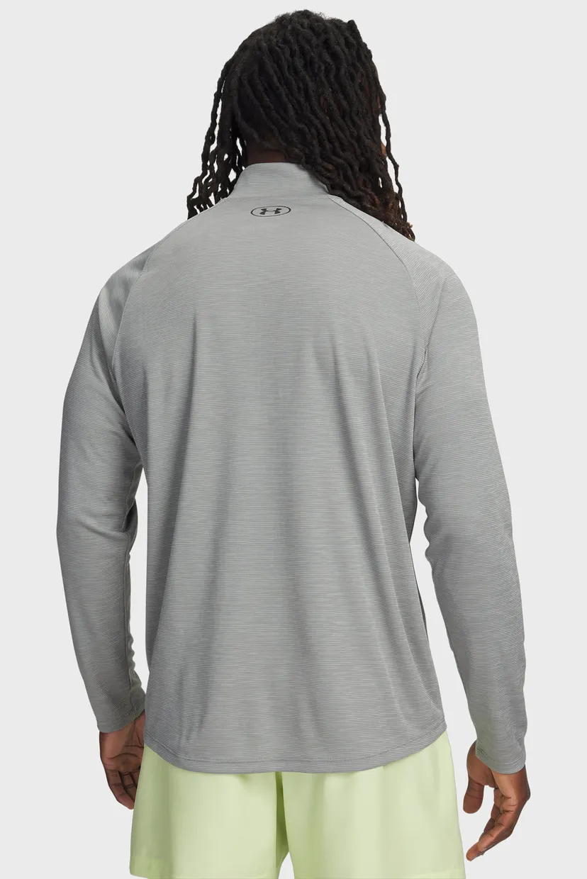 Мужская серая спортивная кофта UA Tech Textured 1/2 Zip 3