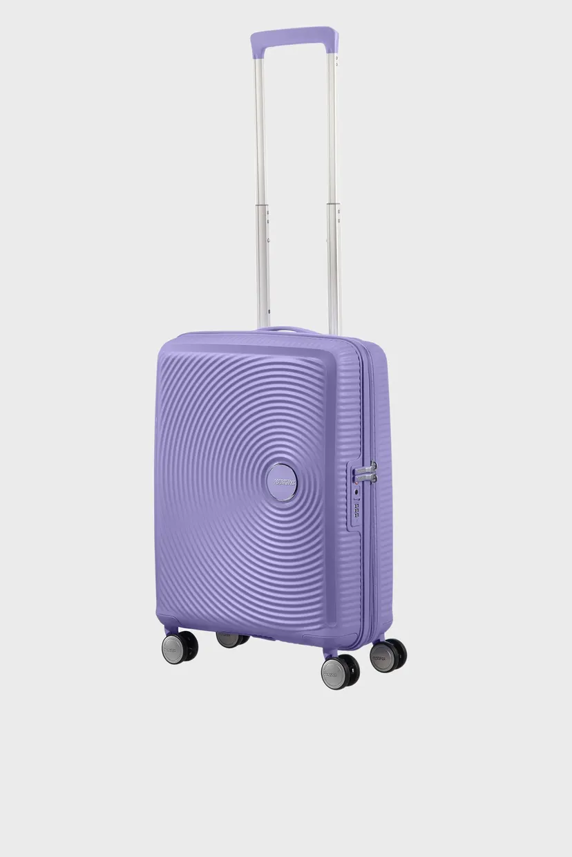 Сиреневый чемодан 55 см SOUNDBOX PURPLE 7