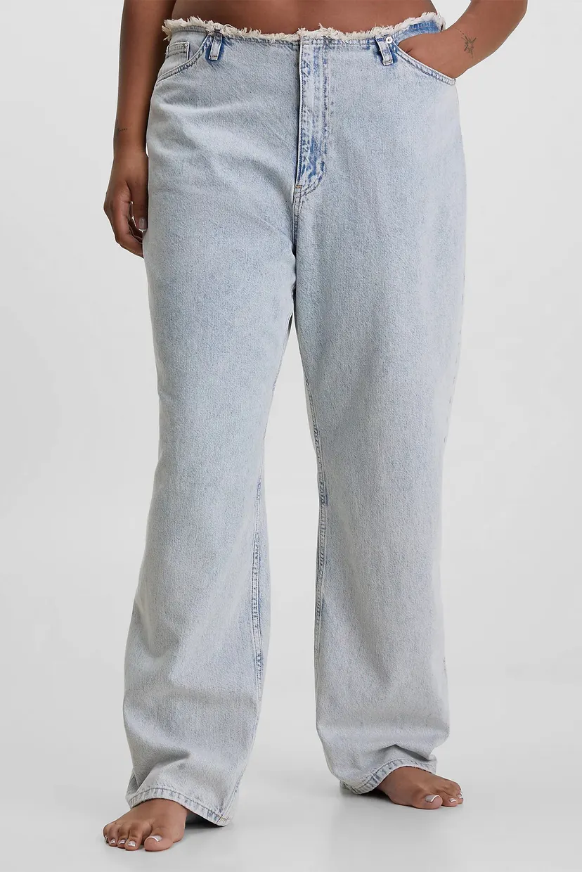 Жіночі блакитні джинси 90S STRAIGHT CUT WAISTBAND 4