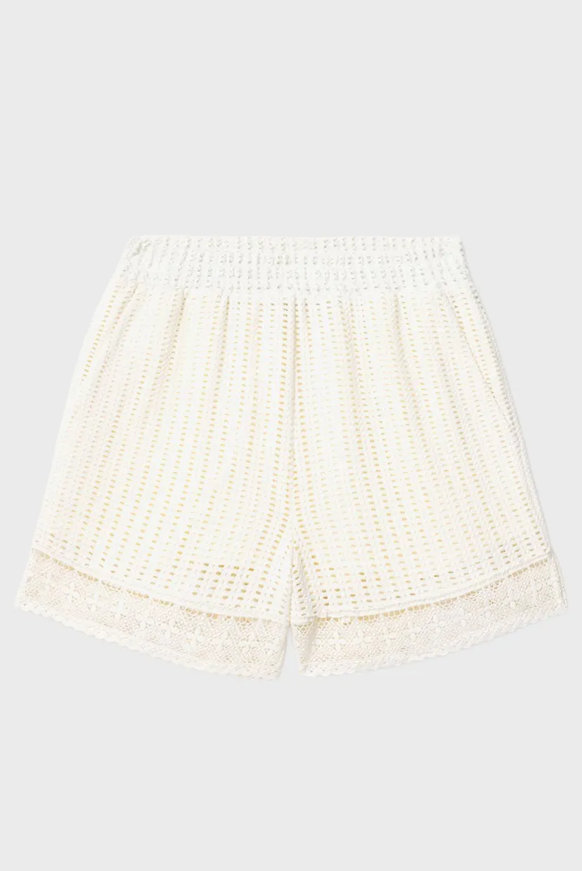 Женские белые шорты ELMA CROCHET 5