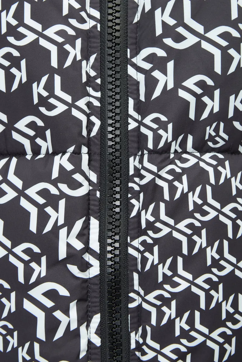 Чоловіча чорна куртка з візерунком klj monogram puffer 3