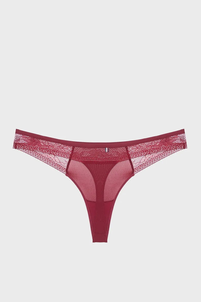 Жіночі бордові трусики THONG (EXT. SIZES) 7