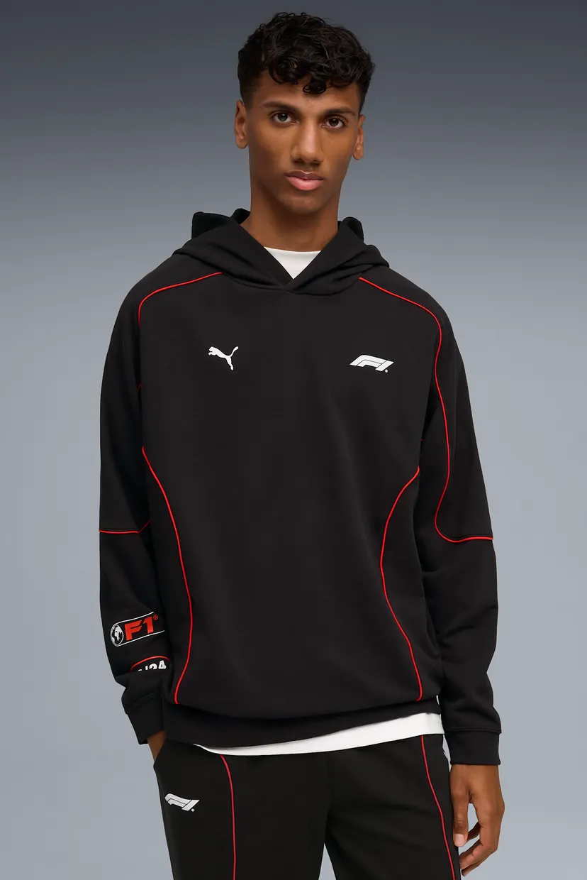 Мужское черное худи F1® Relaxed Graphic Hoodie Men PUMA 632654_01