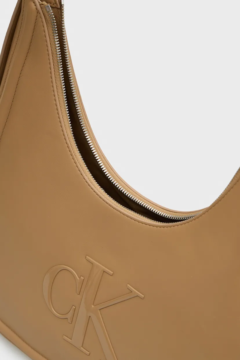 Жіноча бежева сумка BOLD CK CRESCENT 5
