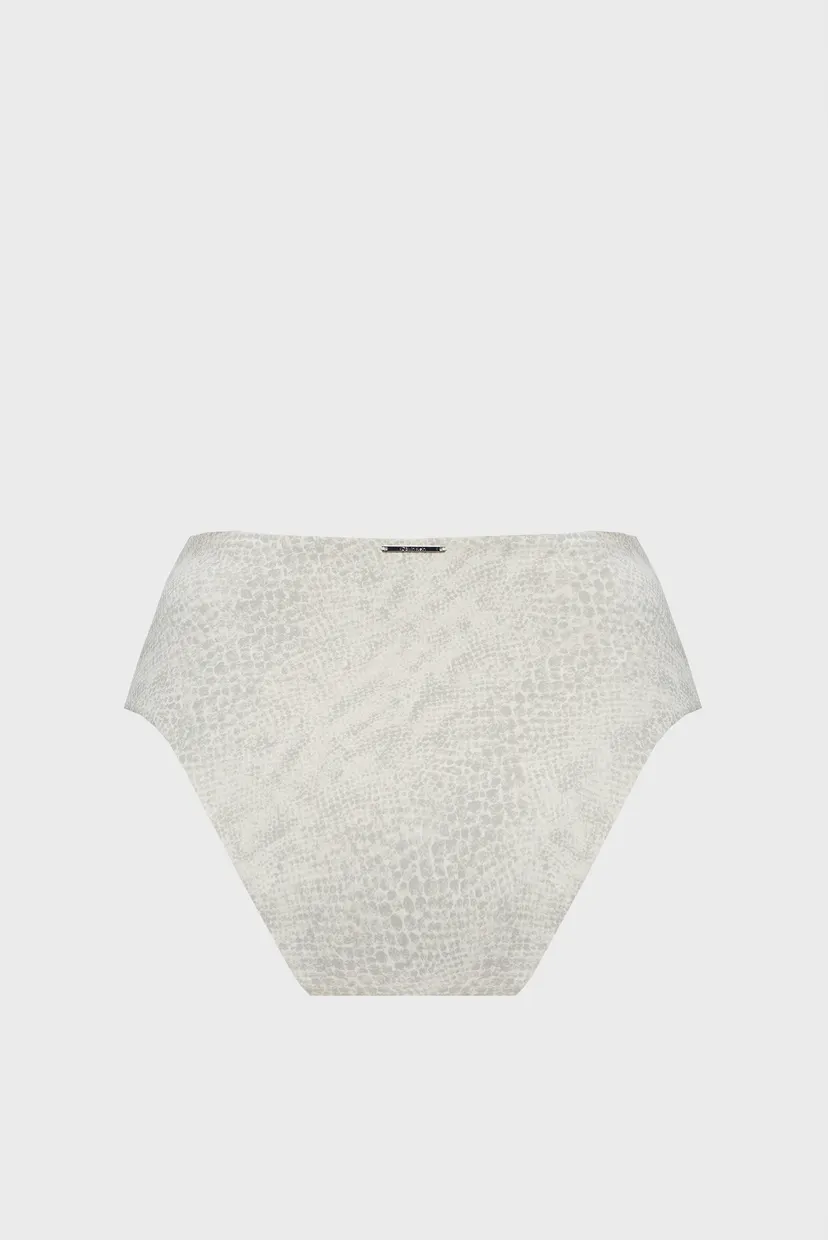 Женские серые трусики от купальника с узором HIGH WAIST BIKINI 8