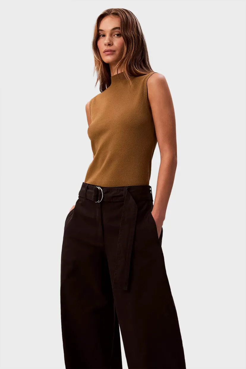 Жіночі чорні брюки COTTON SEAMED PANT 5