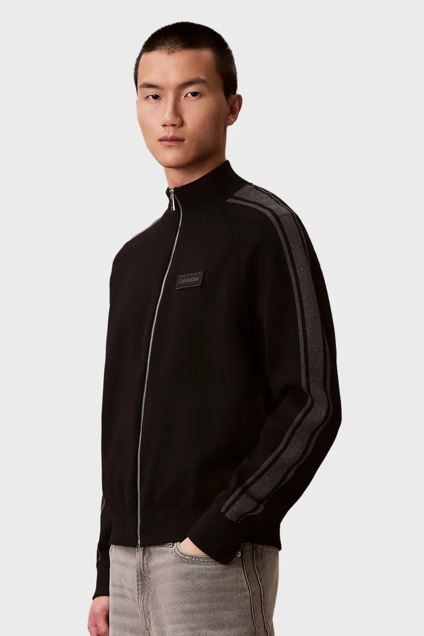 Чоловічий чорний кардиган TECH KNIT TRACK JACKET 3