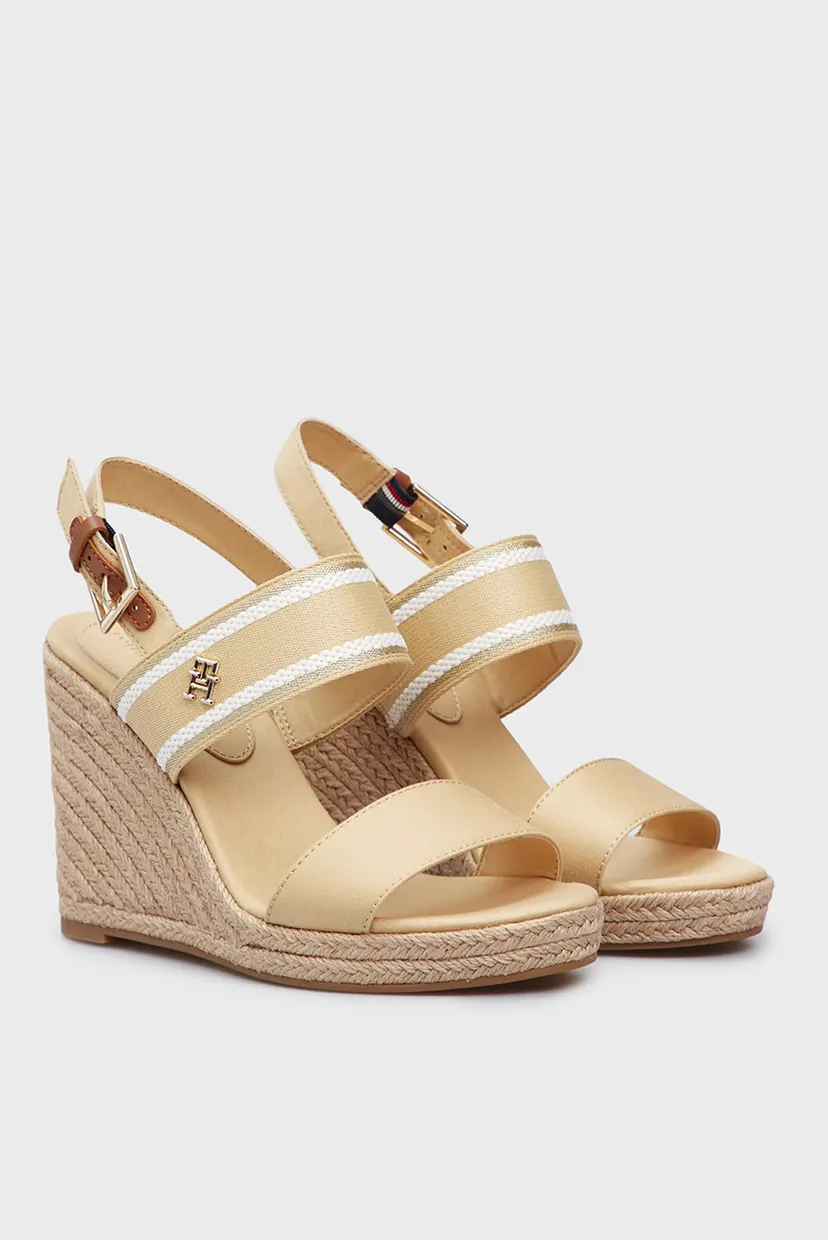 Женские бежевые босоножки MONO WEBBING HIGH WEDGE SANDAL 3