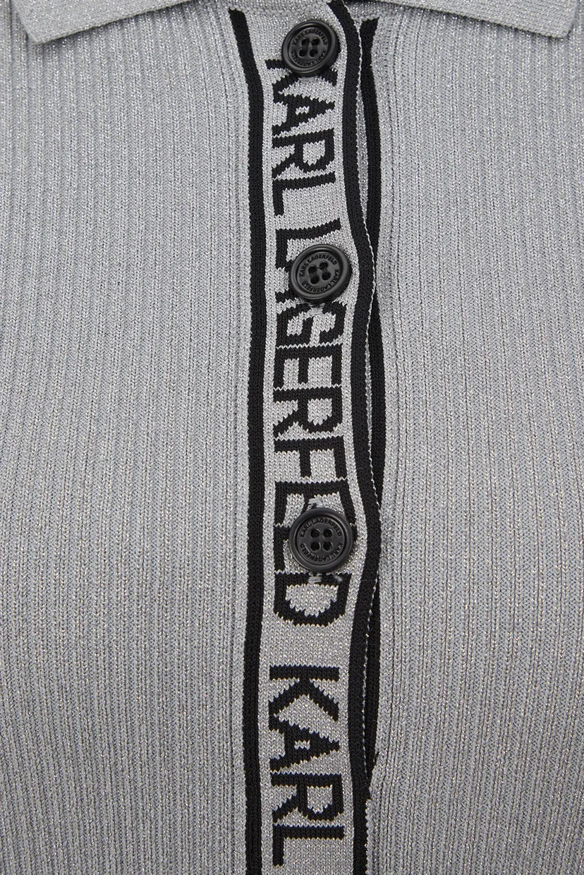 Женское серое платье SSLV LOGO KNIT DRESS 3