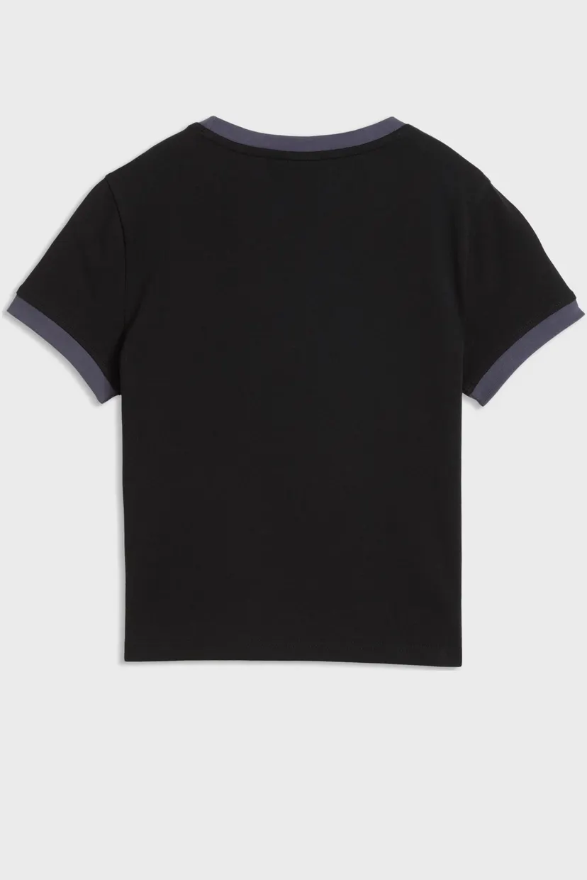 Женская черная футболка FUTURE.PUMA.ARCHIVE Slim Graphic Ringer Tee Women 5
