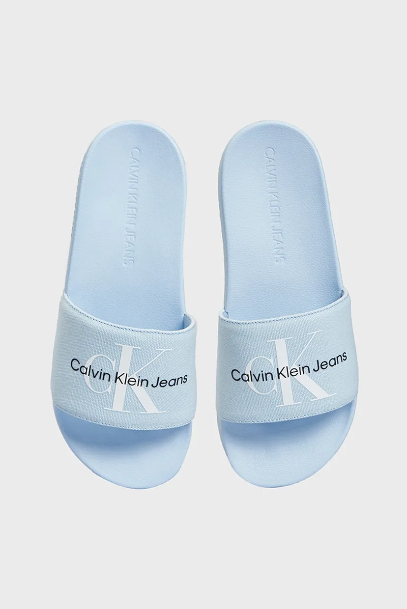 Женские голубые слайдеры SLIDE MONOGRAM 4