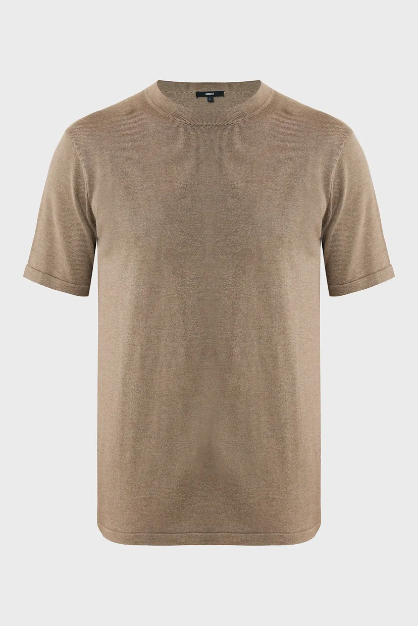 Мужской бежеый джемпер LORENZO Premium knit t-shirt 4