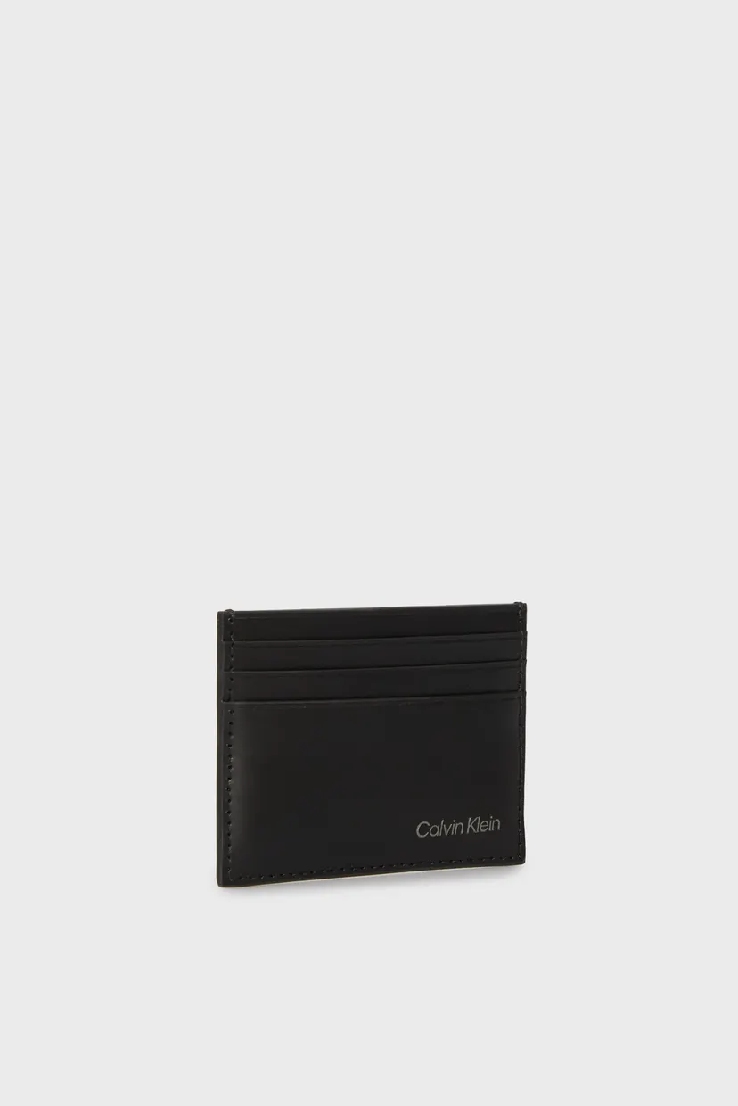 Чоловічий чорний шкіряний кардхолдер SMOOTH 3