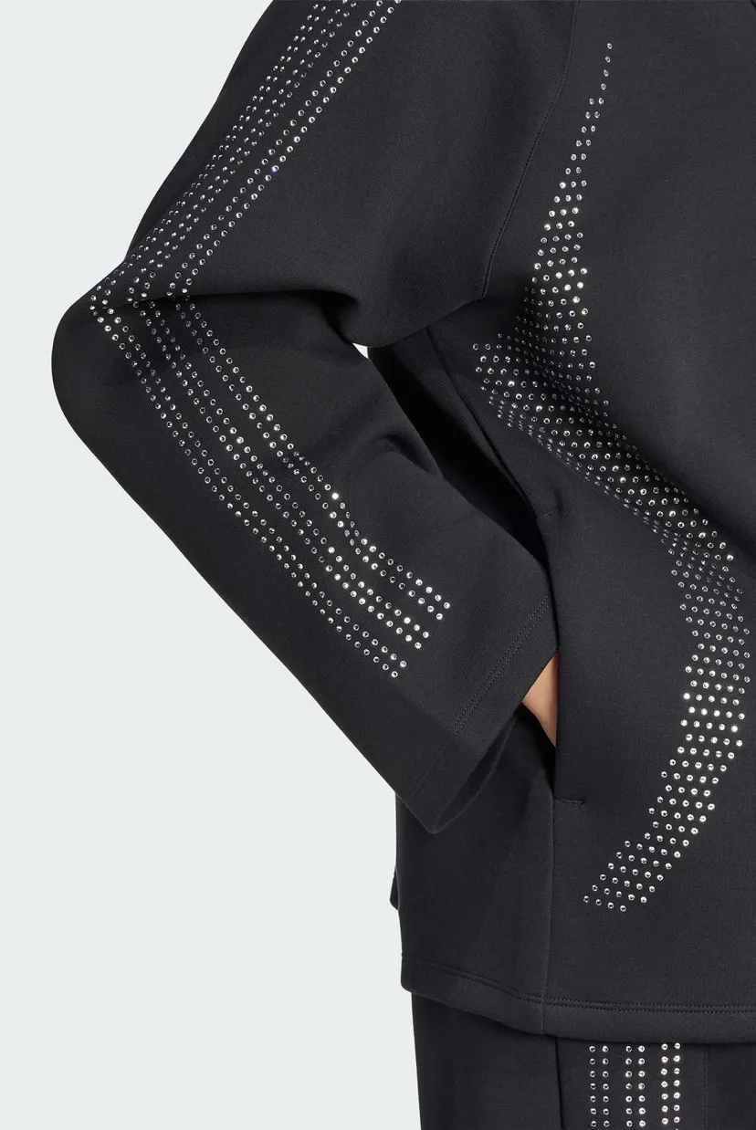 Женское черное худи TEAMGEIST RHINESTONE 5