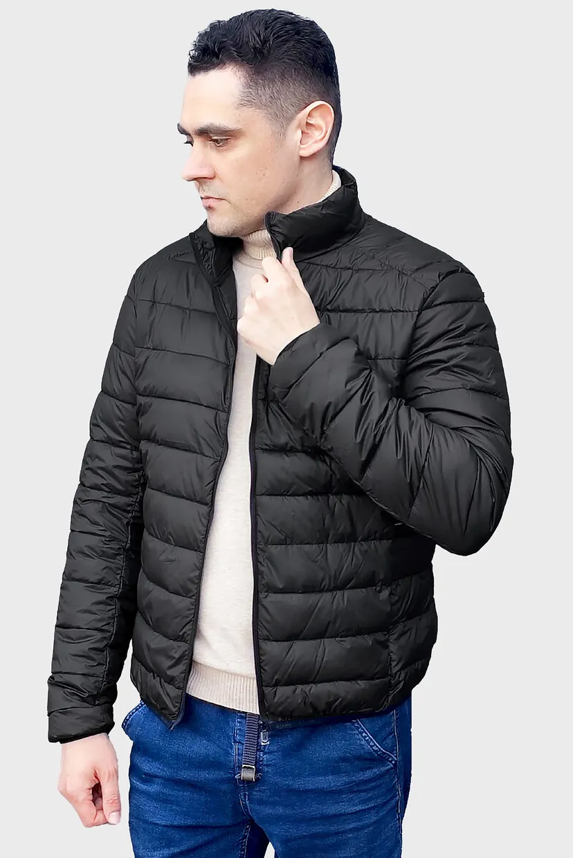 Чоловіча чорна куртка 4