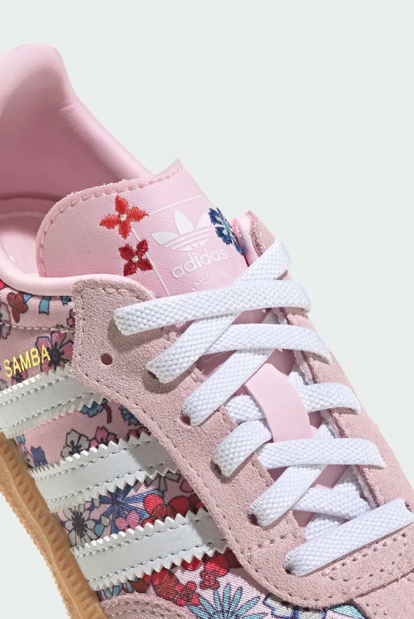 Дитячі пудрові снікерси ADIDAS LIBERTY LONDON SAMBA OG COMFORT CLOSURE ELASTIC LACE 8