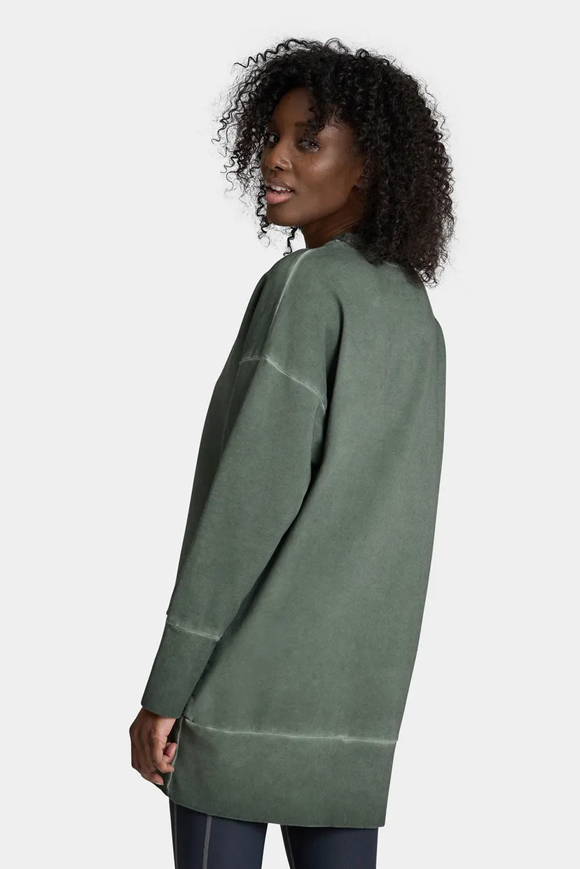 Женский зеленый свитшот ICONS OVERSIZE CREW 3