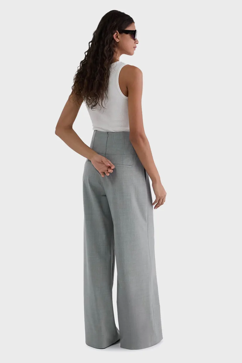 Жіночі сірі вовняні брюки fashion tailored 3