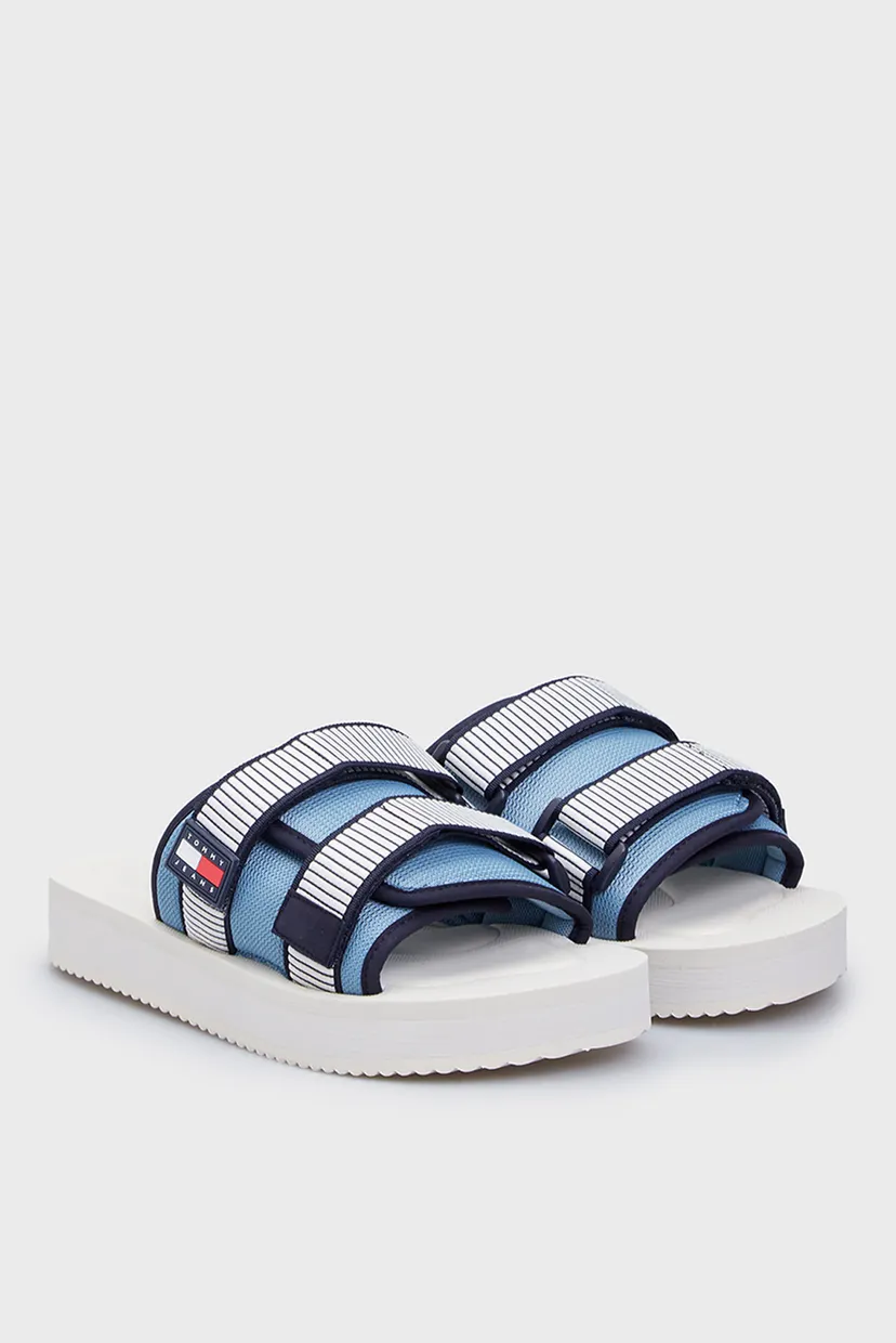 Мужские голубые слайдеры TJM CASUAL 3
