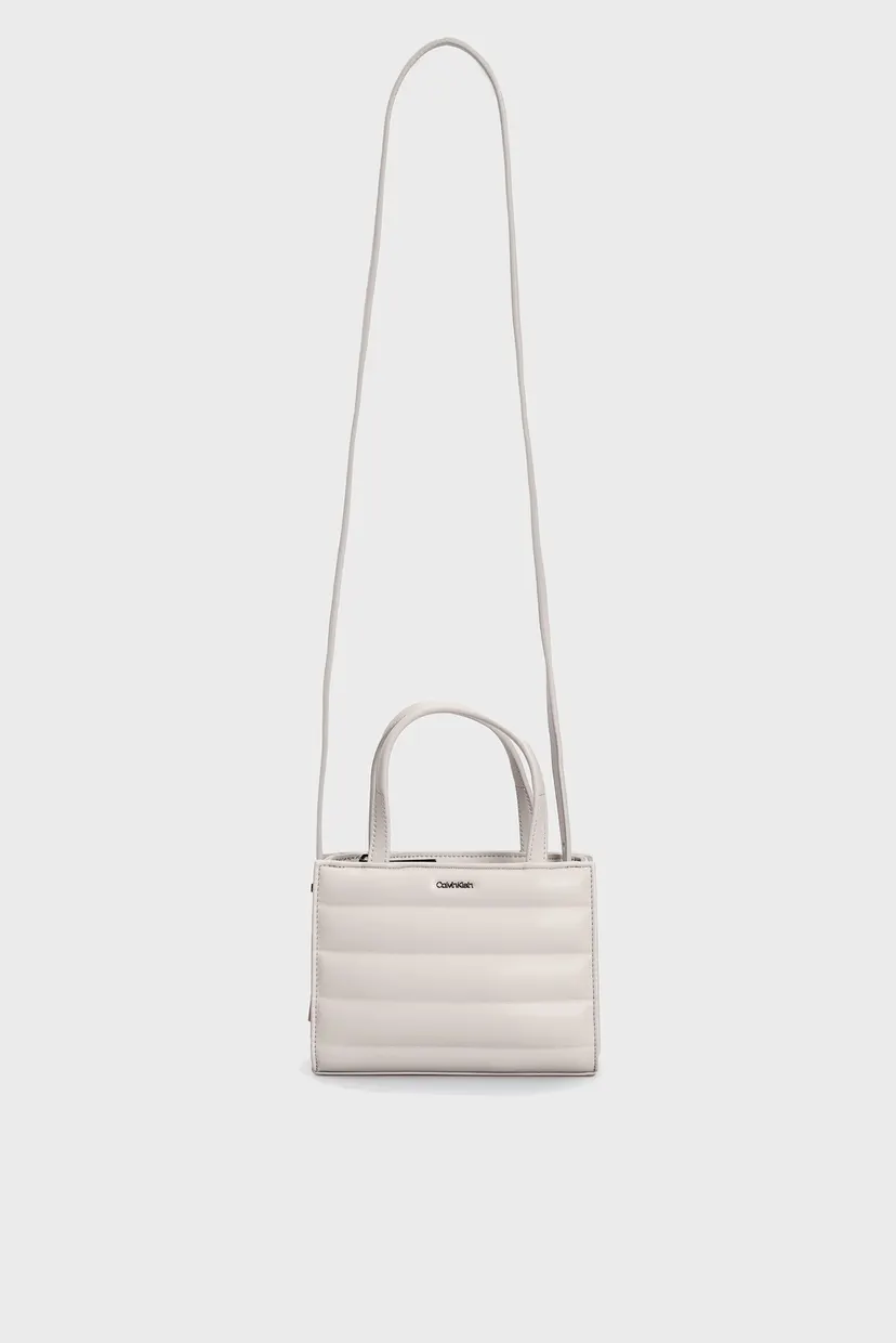 Жіноча біла сумка LINE QUILT MINI TOTE 6