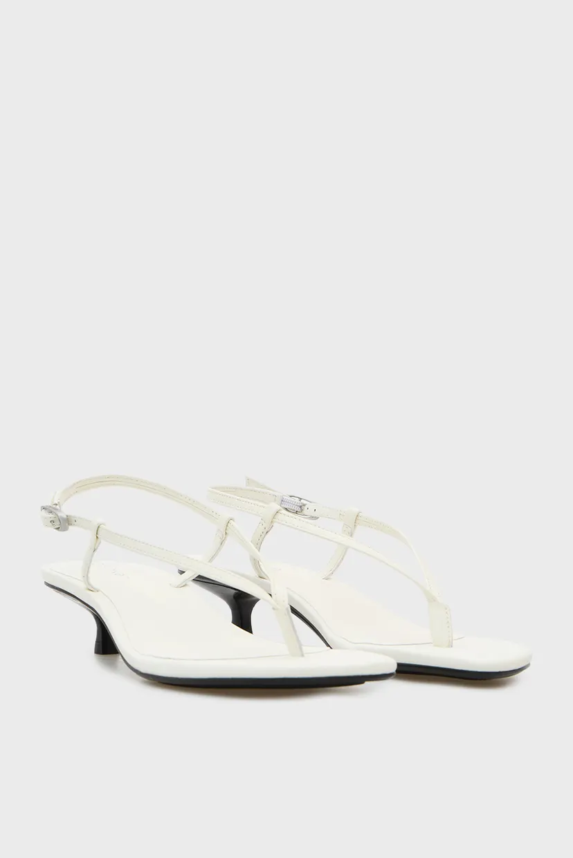 Женские белые кожаные босоножки KITT STRAPPY SLING 3