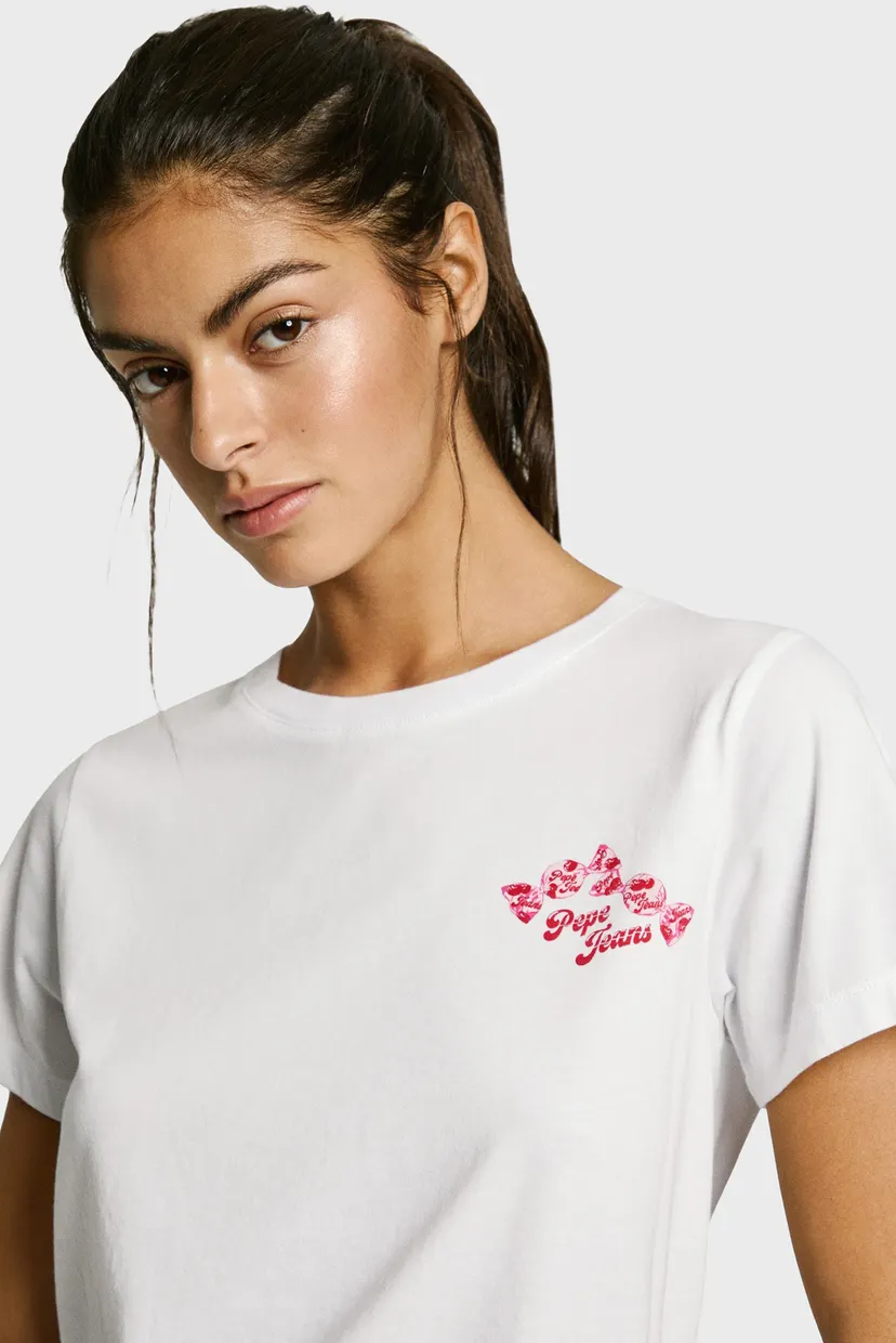 Жіноча біла футболка ROSEY 5