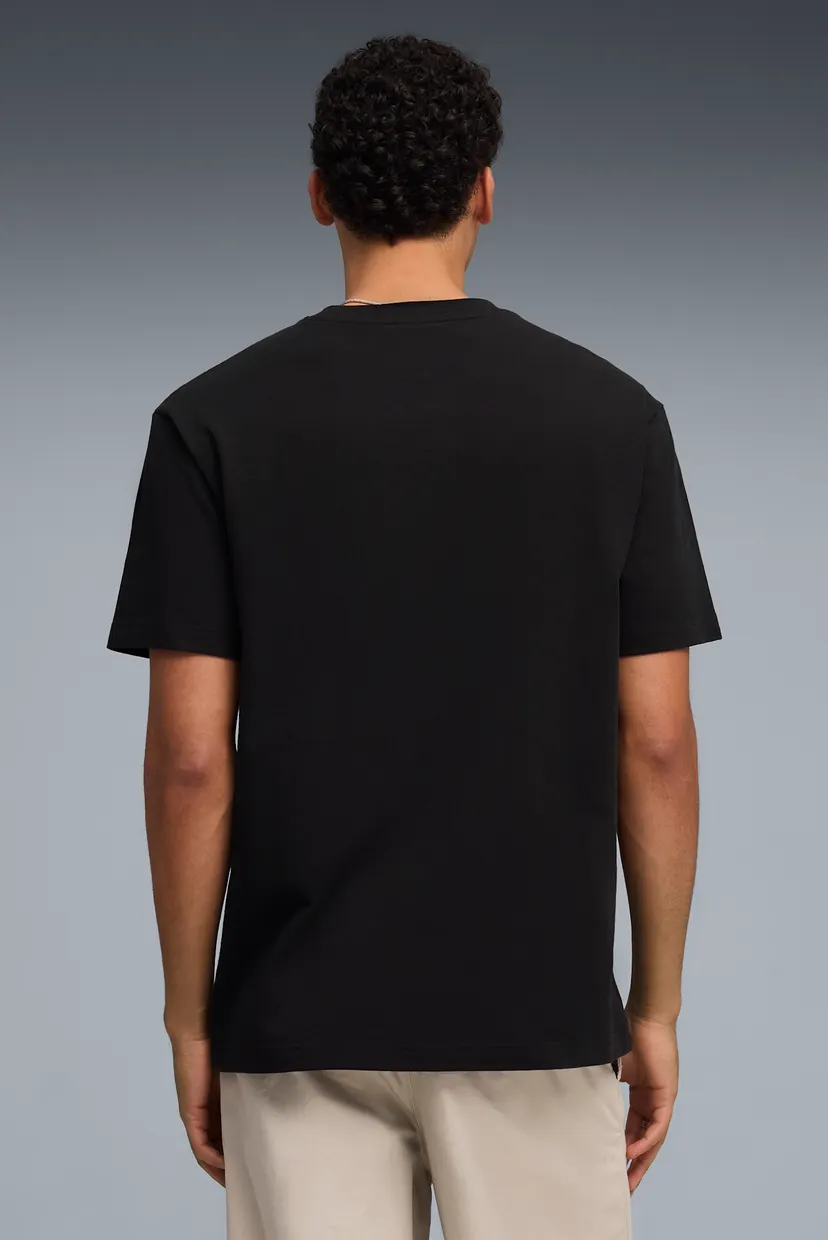 Мужская черная футболка Essentials Elevated Cat Logo Relaxed Tee Men 3