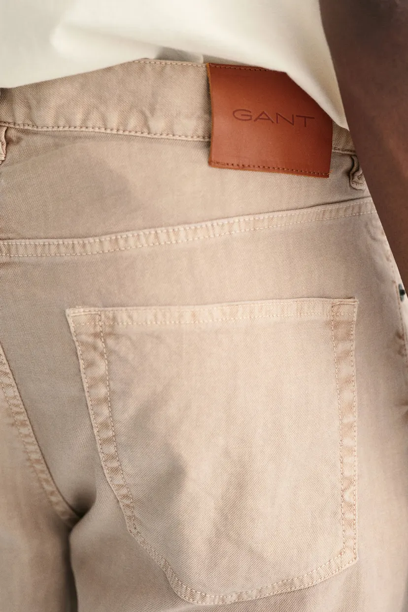Чоловічі бежеві джинси COT/LINEN SLIM 5