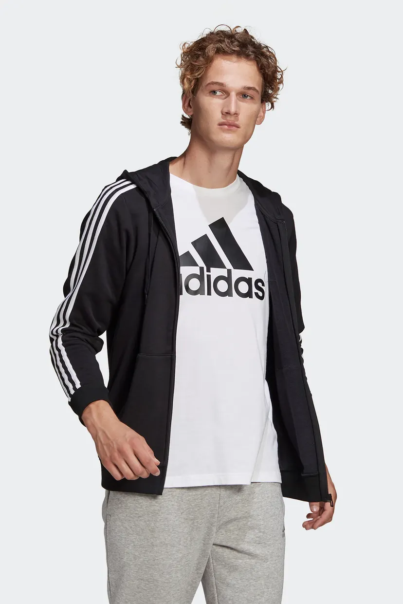 Чоловіче чорне худі Essentials 3-Stripes 4