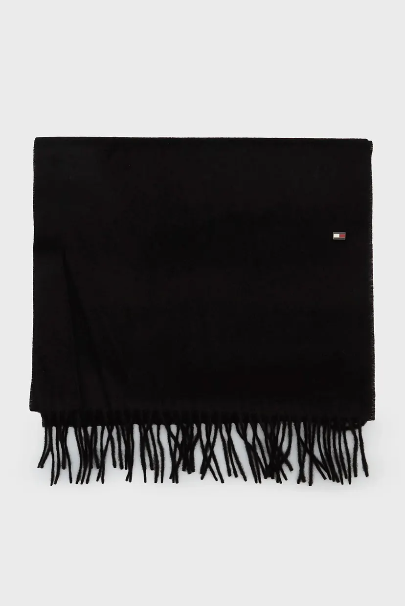 Чоловічий чорний кашеміровий шарф TH DC CASHMERE SCARF 3