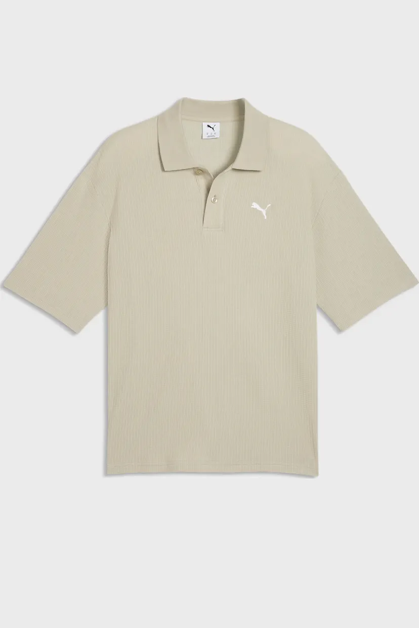 Чоловіче бежеве поло Wardrobe Essentials Boxy Polo Men 4