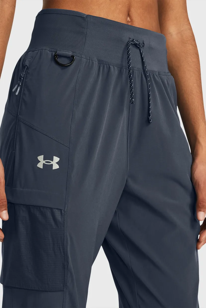 Женские серые спортивные брюки UA Run Trail Pant 4