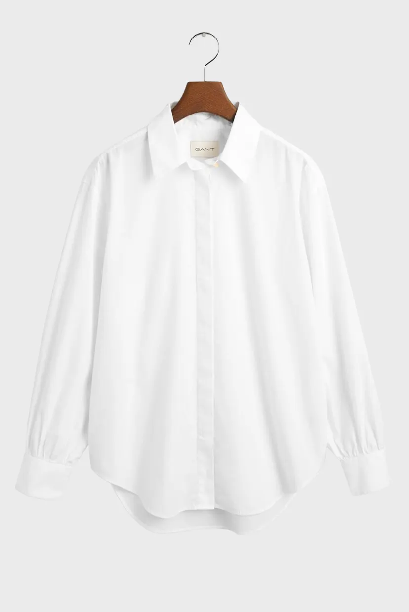Женская белая рубашка REL VOLUME SLEEVE POPLIN 7