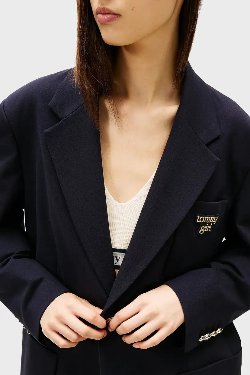 Жіночий темно-синій блейзер TOMMY GIRL SCHOLAR TAILORED 4