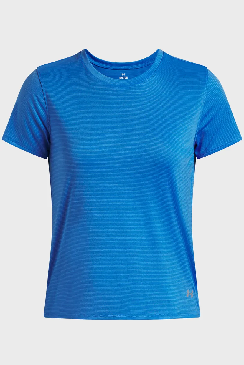 Женская синяя футболка UA Launch Shortsleeve 3