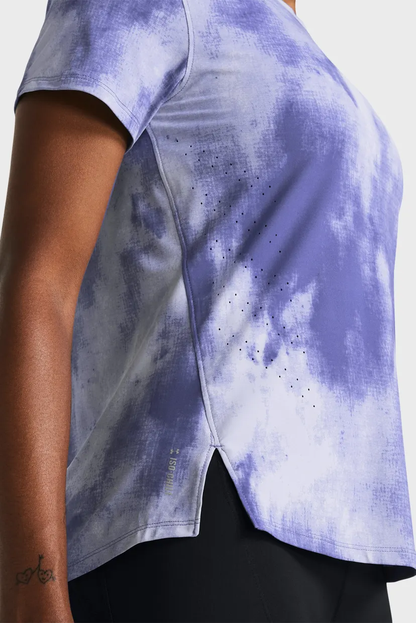 Жіноча фіолетова футболка UA Launch Elite Printed SS 3