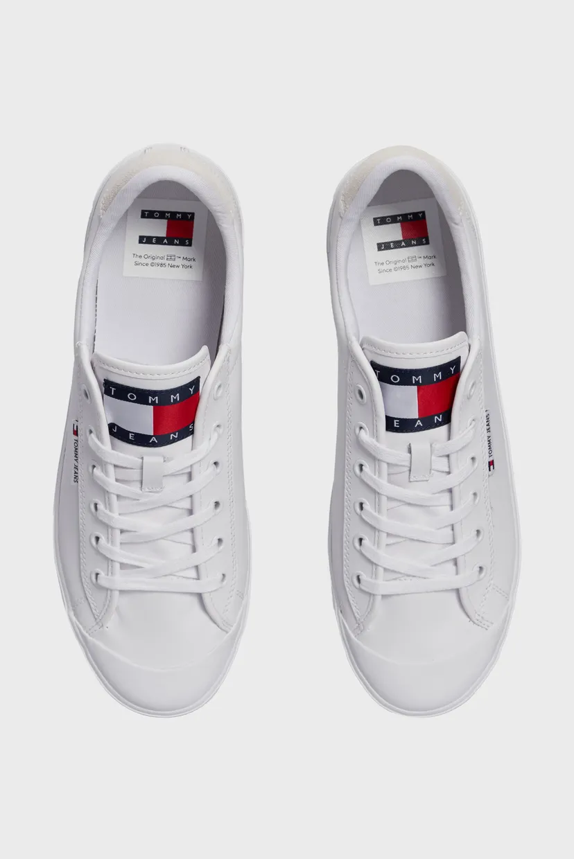 Мужские белые кожаные сникерсы TJM VULCANIZED BUMPER 4